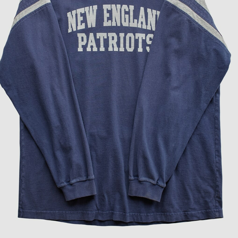 New England Patriots NFL 2000s Long Sleeve T-shirt Navy Vintage - Fanatics