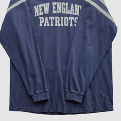 New England Patriots NFL 2000s Long Sleeve T-shirt Navy Vintage - Fanatics