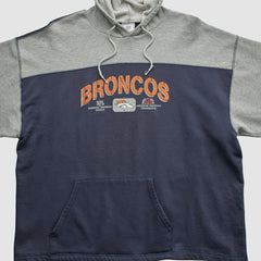 Denver Broncos NFL 2000s Hooded Pullover Sweatshirt Heather Gray Vintage - Fanatics