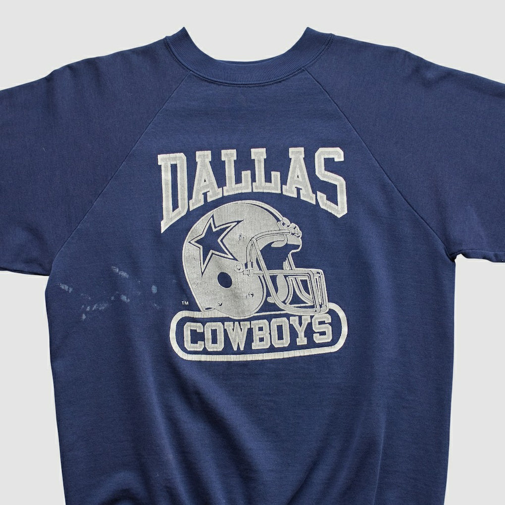 Dallas Cowboys Logo 7 80s Pullover Sweatshirt Navy Vintage - Fanatics
