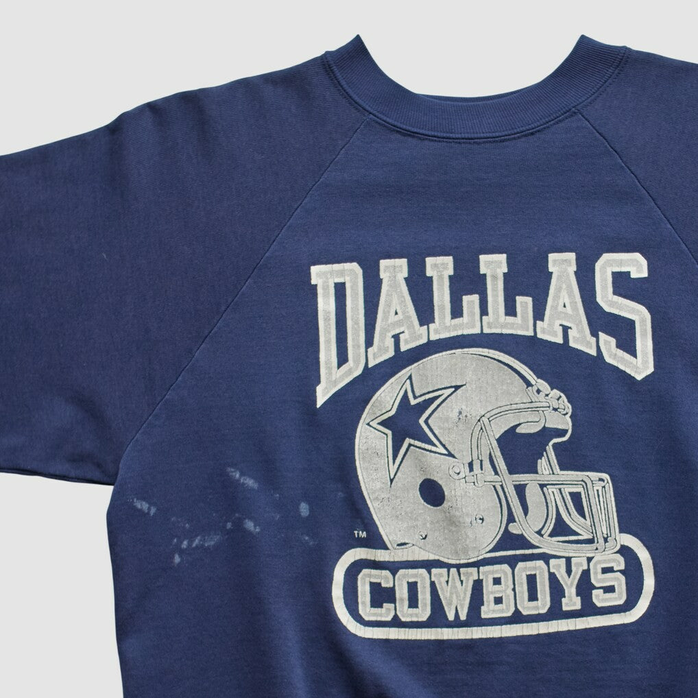 Dallas Cowboys Logo 7 80s Pullover Sweatshirt Navy Vintage - Fanatics