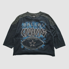Dallas Cowboys Front Row 1995 T-shirt Black Vintage - Fanatics