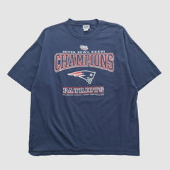 New England Patriots Lee Apparel 2002 T-shirt Navy Vintage - Fanatics