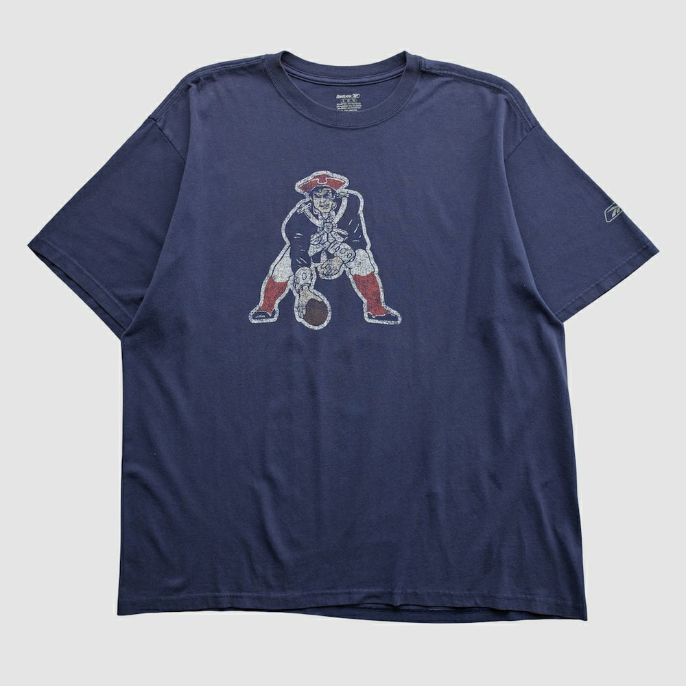 New England Patriots Reebok 2000s T-shirt Navy Vintage - Fanatics