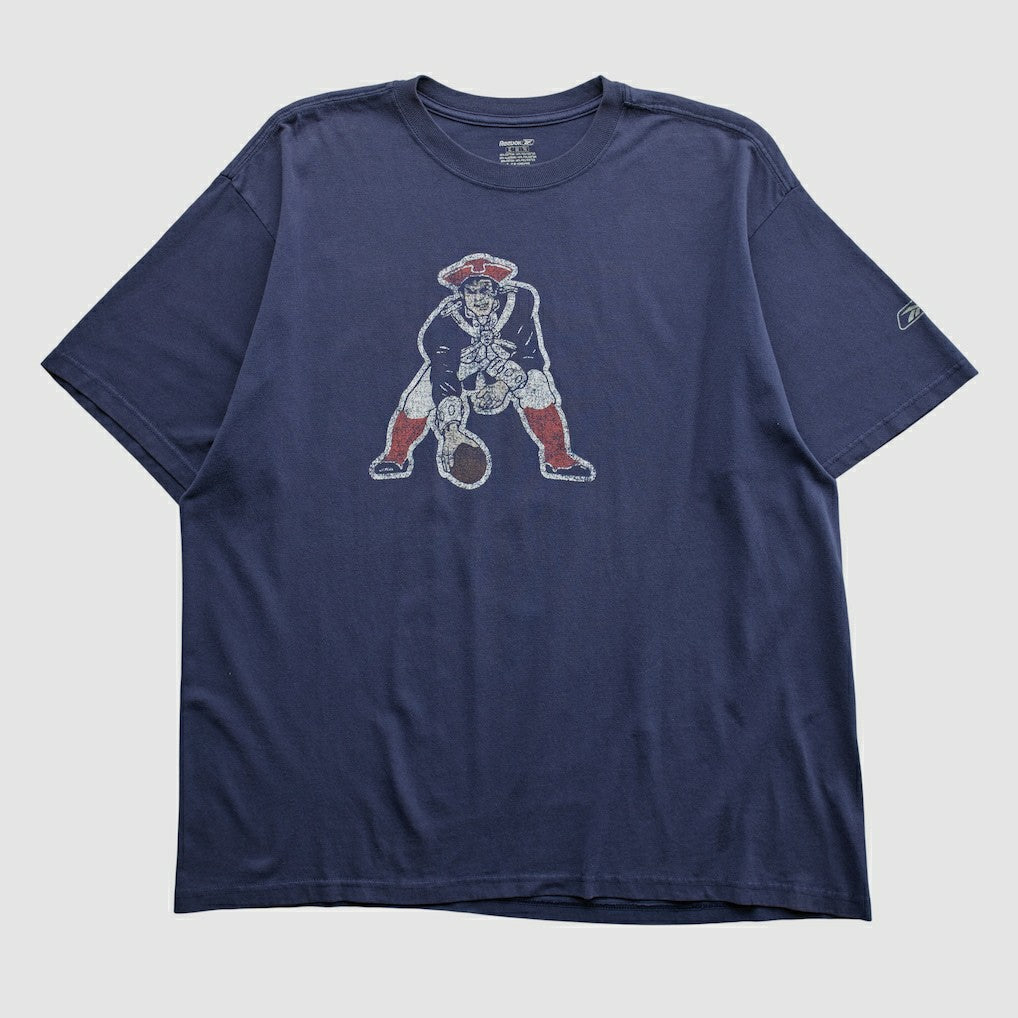 New England Patriots Reebok 2000s T-shirt Navy Vintage - Fanatics