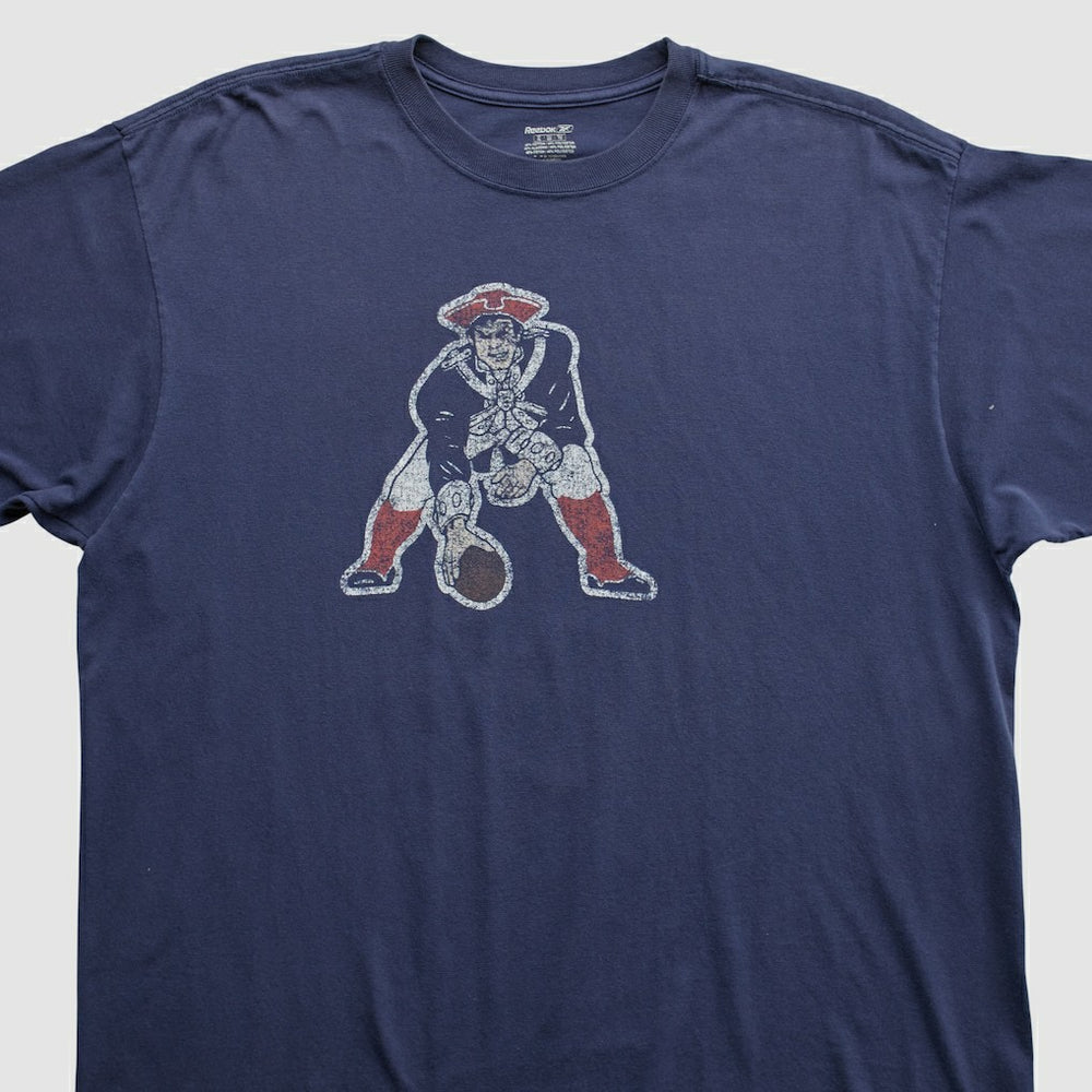 New England Patriots Reebok 2000s T-shirt Navy Vintage - Fanatics