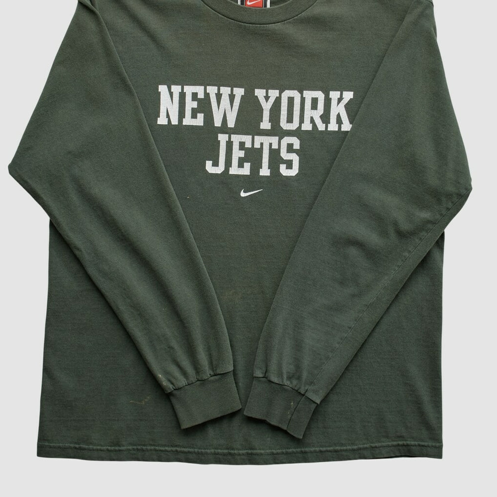 New York Jets 2000s Long Sleeve T-shirt Green Vintage - Fanatics