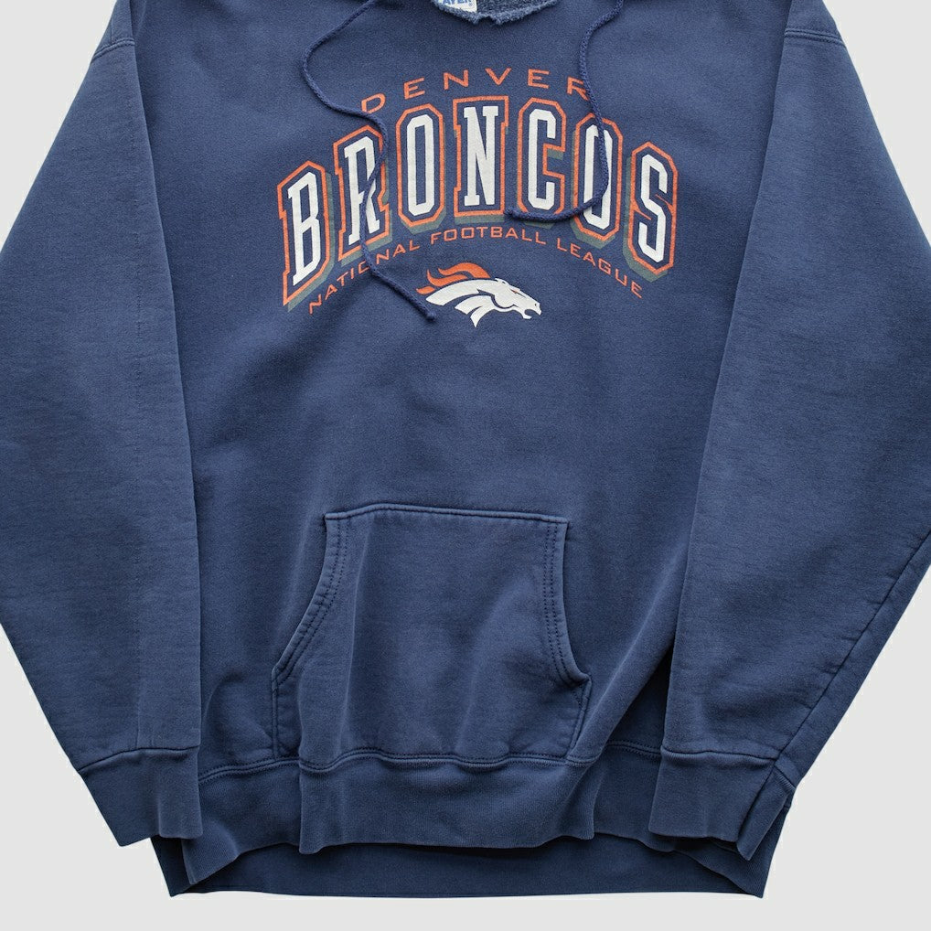 Denver Broncos Pro Player 90s Hooded Pullover Sweatshirt Navy Vintage - Fanatics