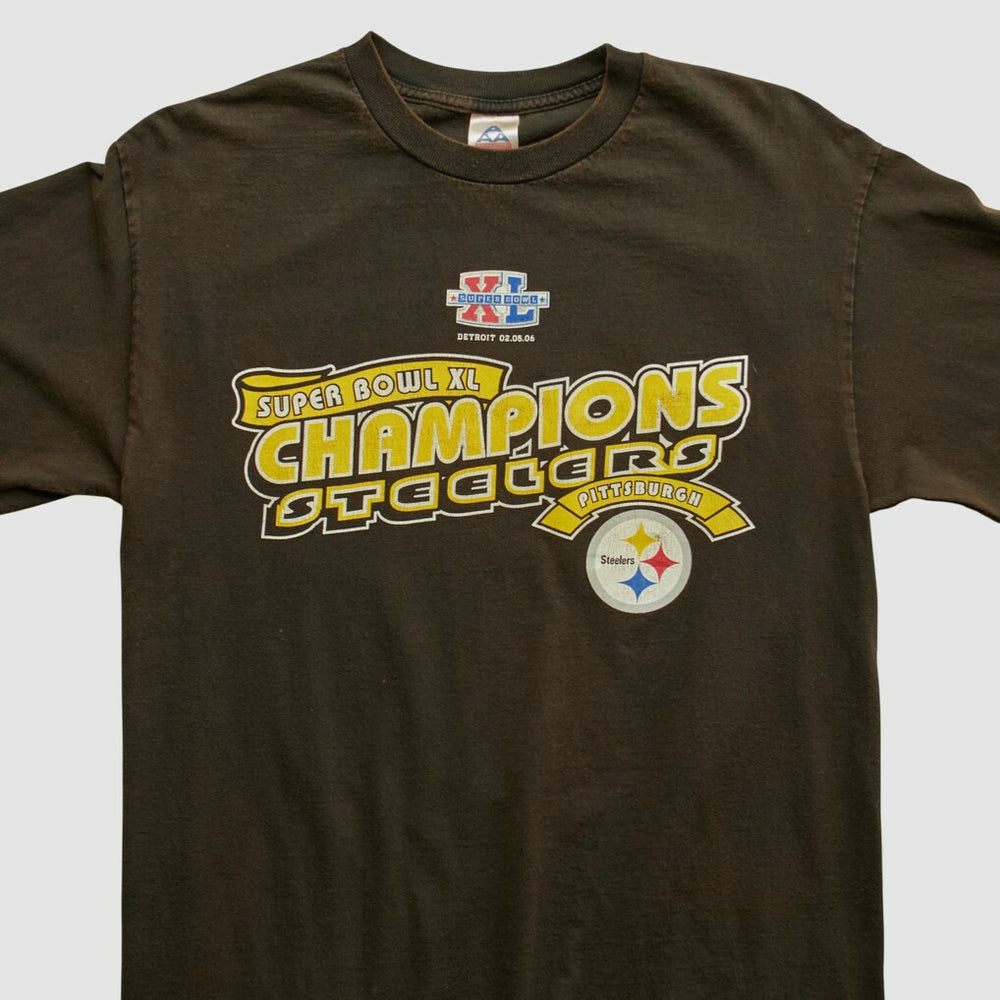 Pittsburgh Steelers Alstyle 2006 Long Sleeve T-shirt Brown Vintage - Fanatics