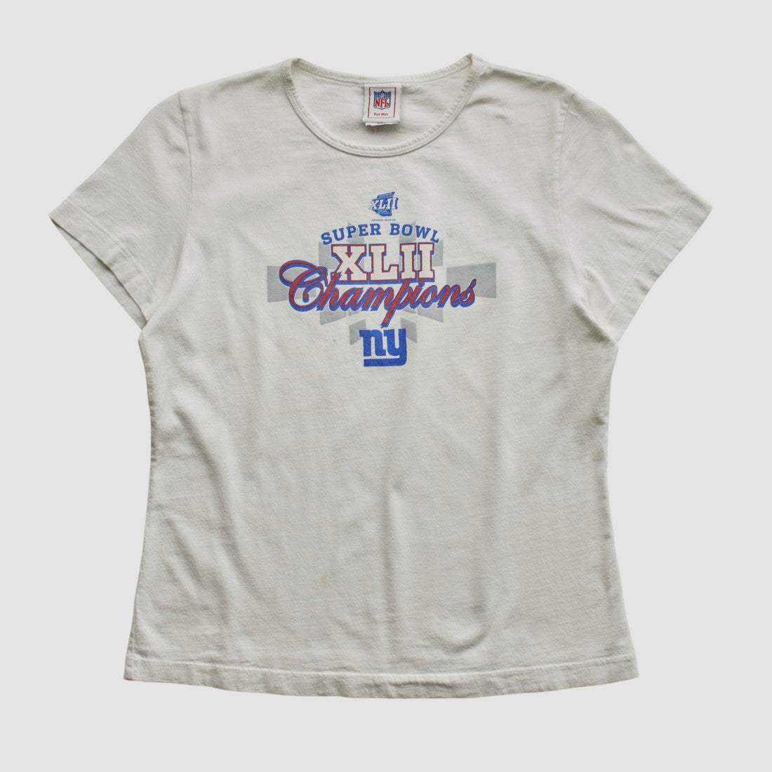 Super Bowl XLII NFL 2008 T-shirt White Vintage - Fanatics