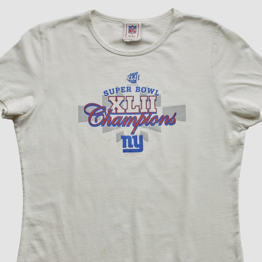 Super Bowl XLII NFL 2008 T-shirt White Vintage - Fanatics