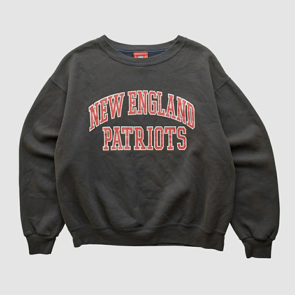 New England Patriots NFL 2000s Pullover Sweatshirt Black Vintage - Fanatics