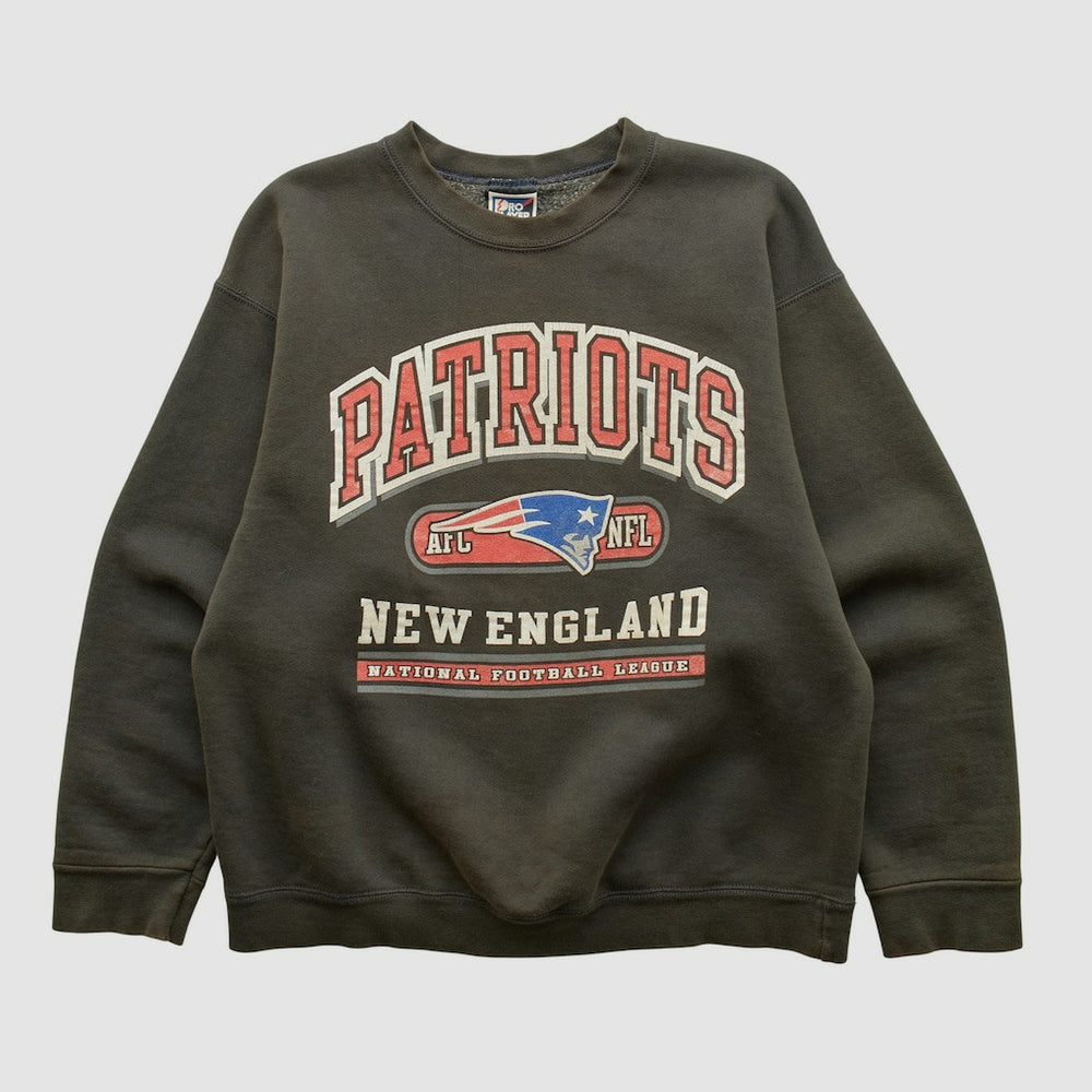 New England Patriots Pro Player 90s Pullover Sweatshirt Charcoal Vintage - Fanatics