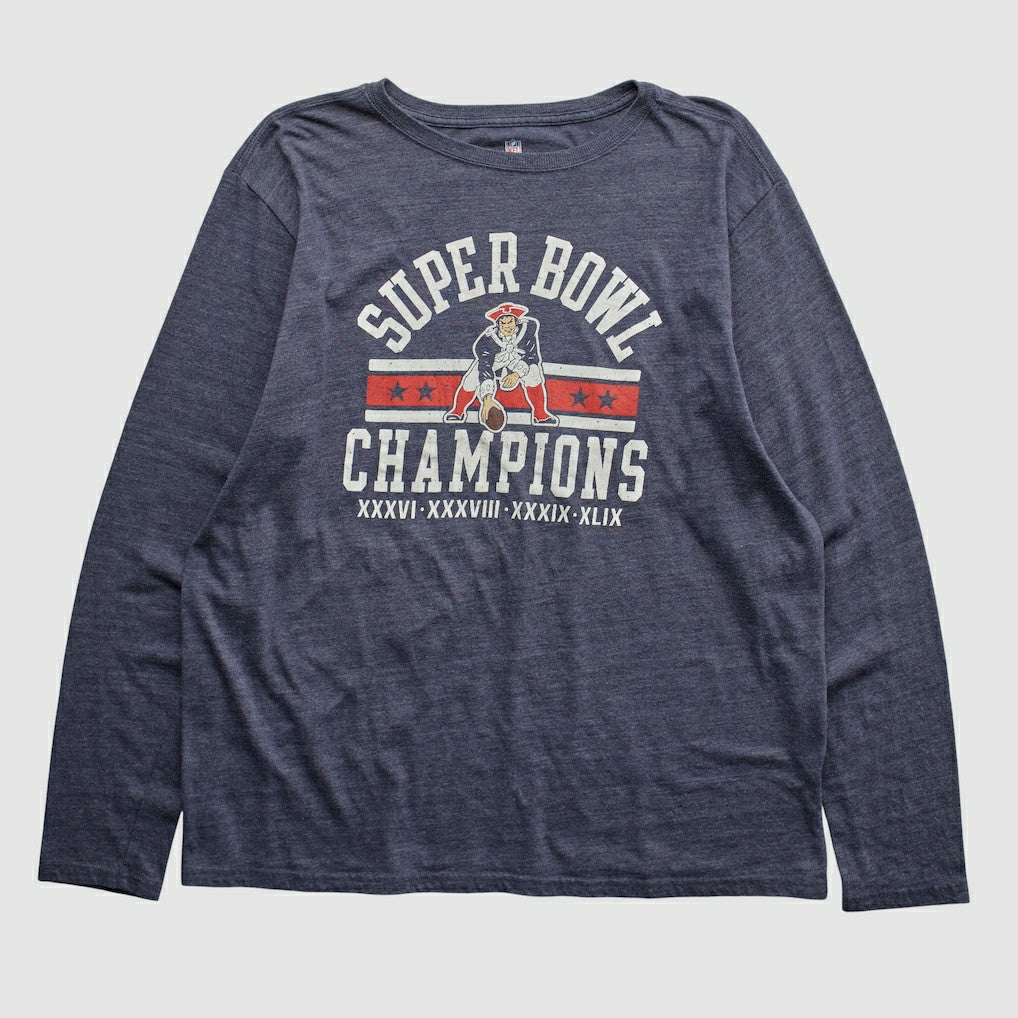 New England Patriots NFL Pro Line 2015 Long Sleeve T-shirt Navy Vintage - Fanatics