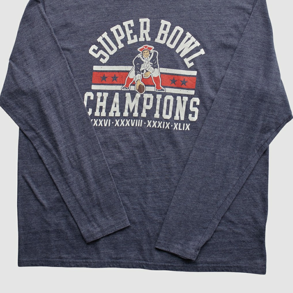 New England Patriots NFL Pro Line 2015 Long Sleeve T-shirt Navy Vintage - Fanatics