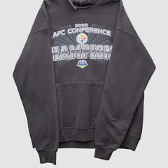 Pittsburgh Steelers NFL 2008 Hooded Pullover Sweatshirt Black Vintage - Fanatics
