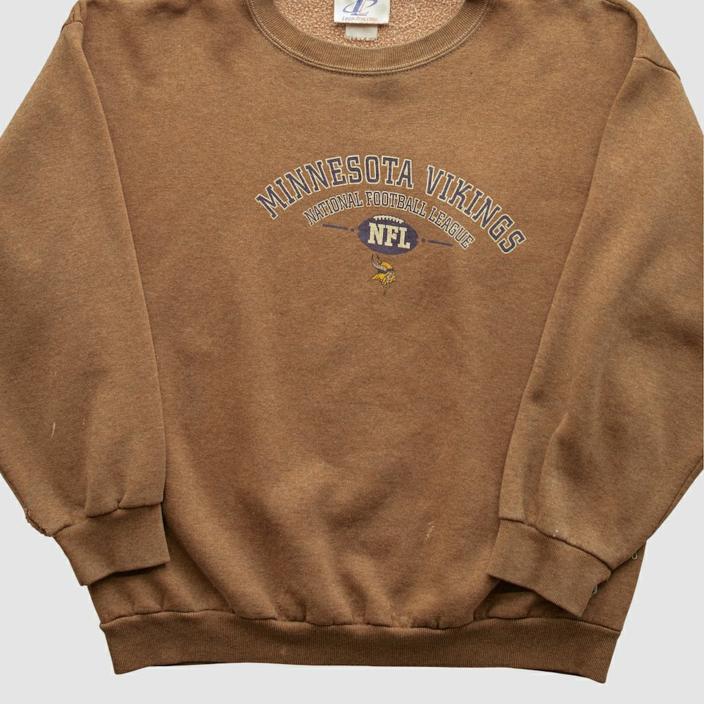 Minnesota Vikings Logo Athletic 2000s Pullover Sweatshirt Clay Vintage - Fanatics
