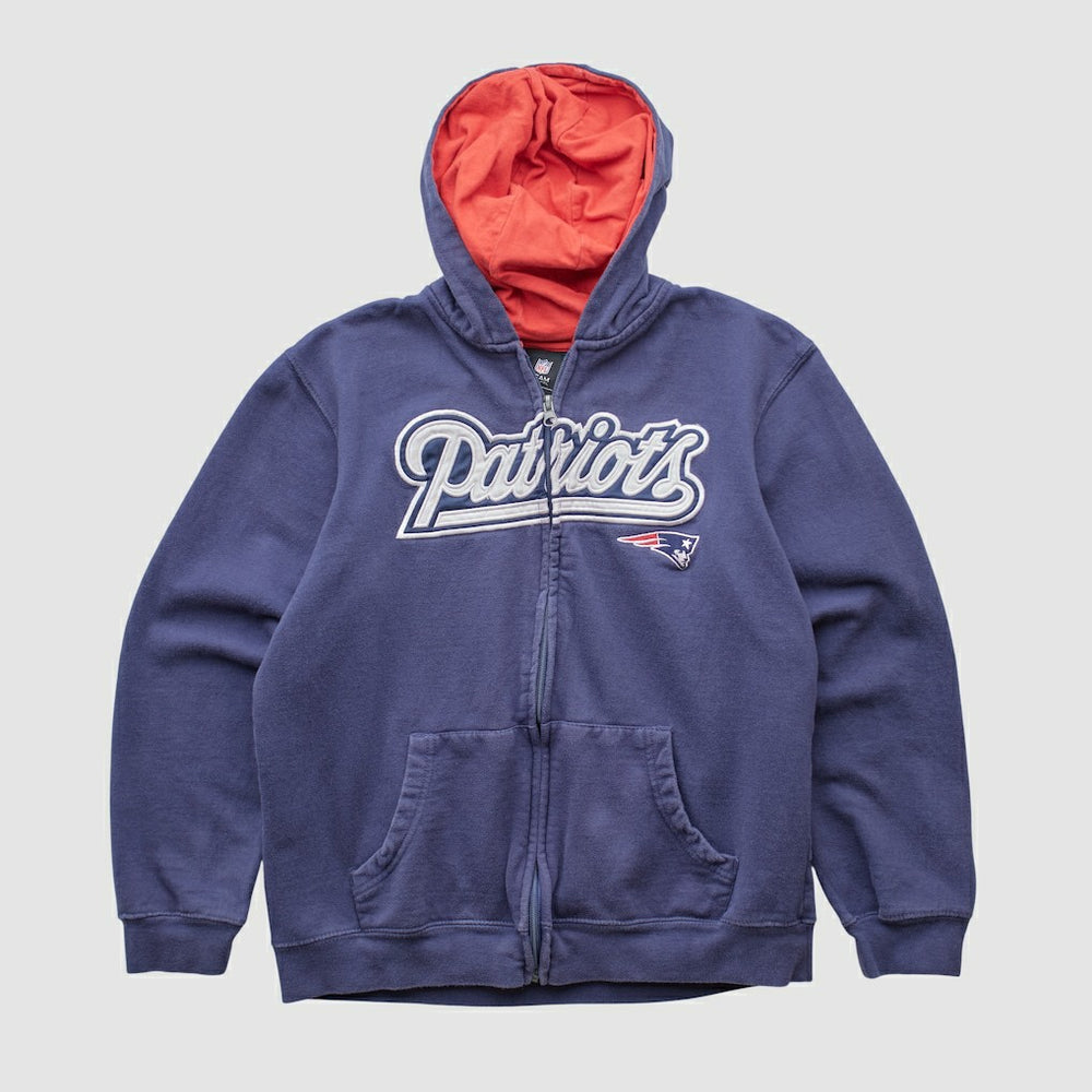New England Patriots NFL 2010s Hooded Full Zip Sweatshirt Navy Vintage - Fanatics