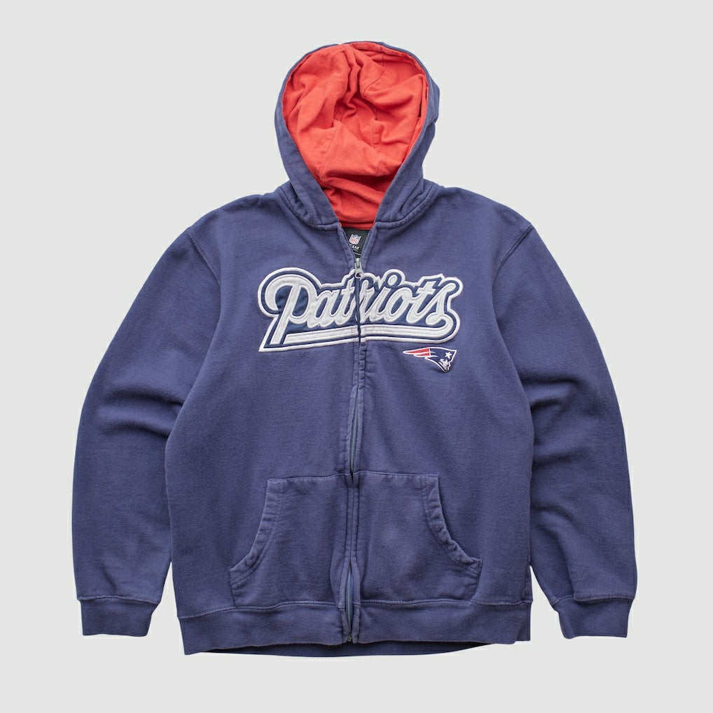 New England Patriots NFL 2010s Hooded Full Zip Sweatshirt Navy Vintage - Fanatics