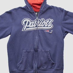 New England Patriots NFL 2010s Hooded Full Zip Sweatshirt Navy Vintage - Fanatics