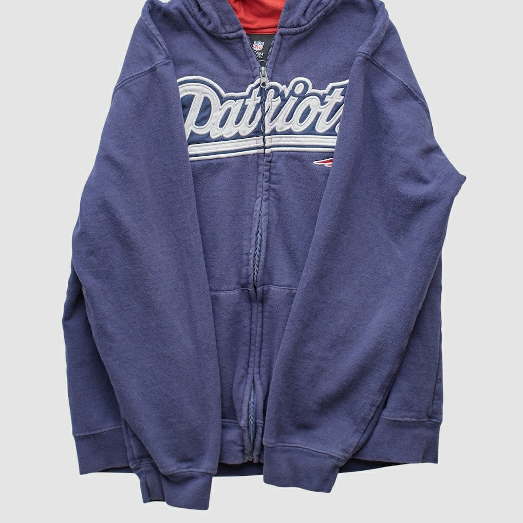 New England Patriots NFL 2010s Hooded Full Zip Sweatshirt Navy Vintage - Fanatics