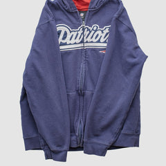 New England Patriots NFL 2010s Hooded Full Zip Sweatshirt Navy Vintage - Fanatics