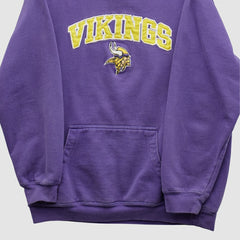 Minnesota Vikings NFL 2000s Hooded Pullover Sweatshirt Purple Vintage - Fanatics
