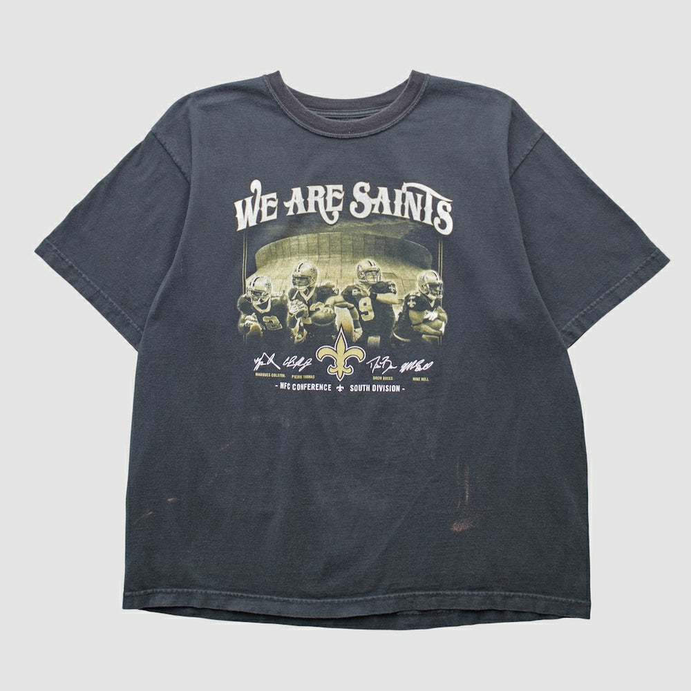 New Orleans Saints Reebok 2000s T-shirt Black Vintage - Fanatics