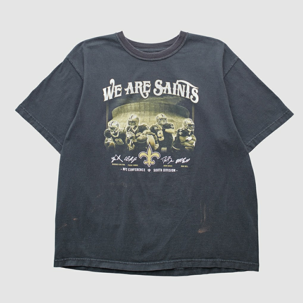 New Orleans Saints Reebok 2000s T-shirt Black Vintage - Fanatics