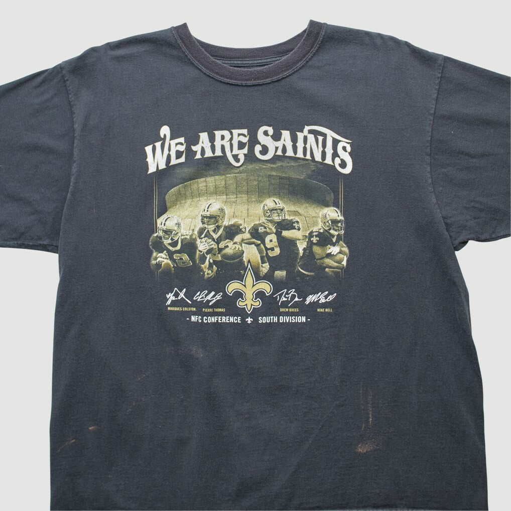 New Orleans Saints Reebok 2000s T-shirt Black Vintage - Fanatics