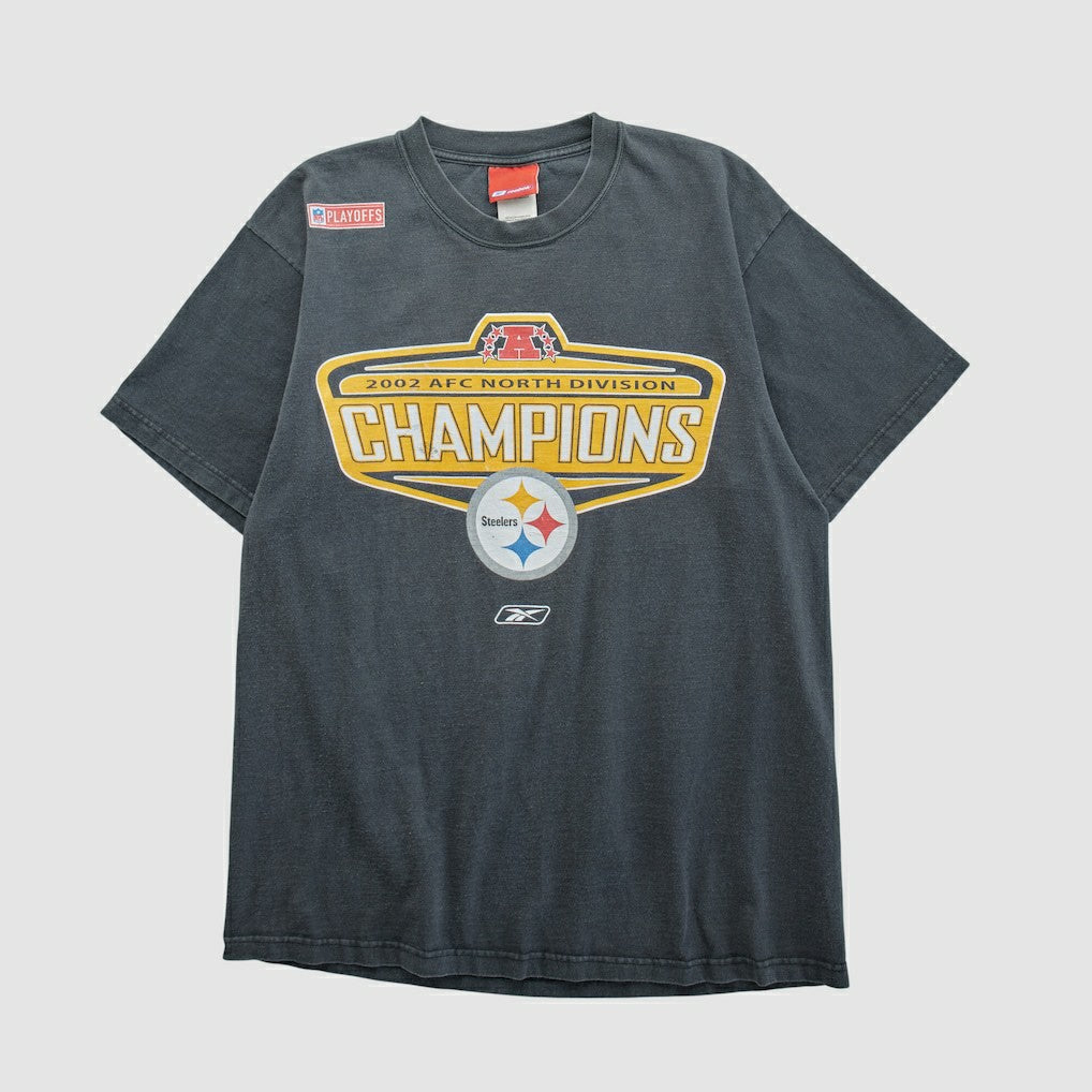 Pittsburgh Steelers Reebok 2002 T-shirt Black Vintage - Fanatics