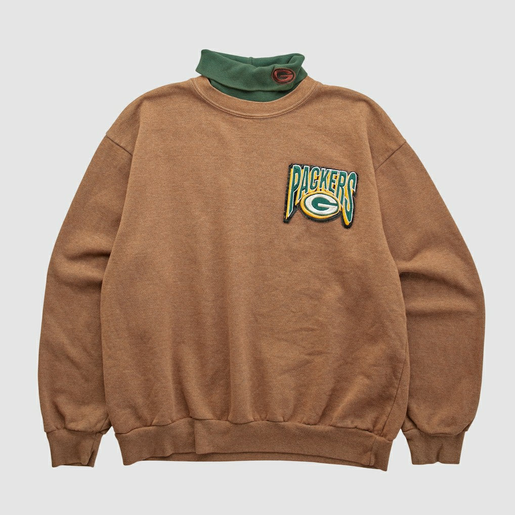 Green Bay Packers Majestic 90s Pullover Sweatshirt Clay Vintage - Fanatics