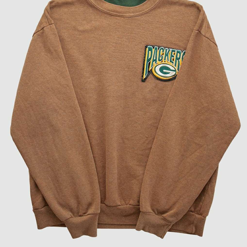 Green Bay Packers Majestic 90s Pullover Sweatshirt Clay Vintage - Fanatics