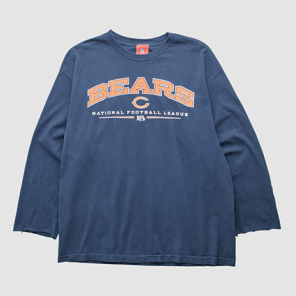 Chicago Bears NFL 2000s Long Sleeve T-shirt Navy Vintage - Fanatics