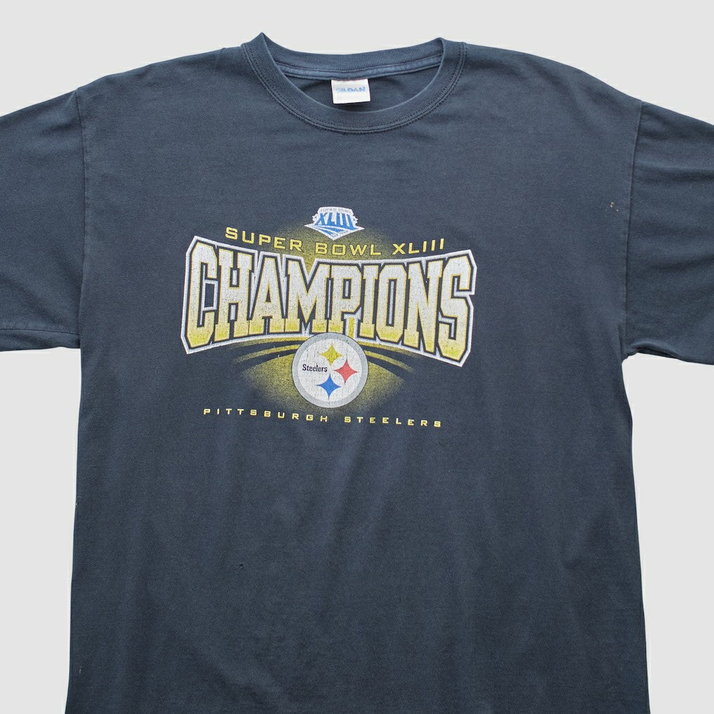 Pittsburgh Steelers Gildan 2009 T-shirt Black Vintage - Fanatics