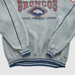 Denver Broncos Lee Apparel 90s Pullover Sweatshirt Heather Gray Vintage - Fanatics