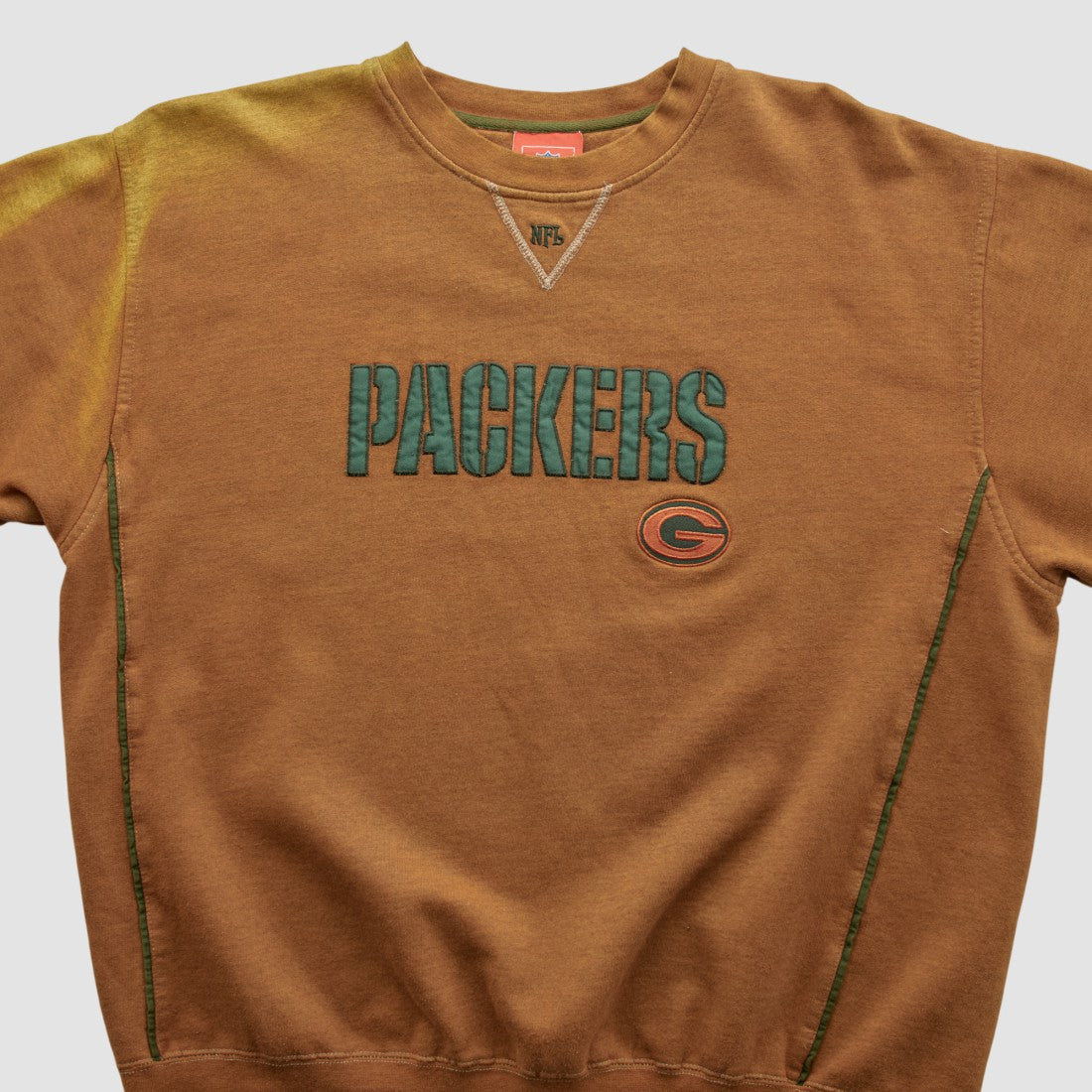Green Bay Packers NFL 2000s Pullover Sweatshirt Brown Vintage - Fanatics