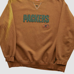 Green Bay Packers NFL 2000s Pullover Sweatshirt Brown Vintage - Fanatics
