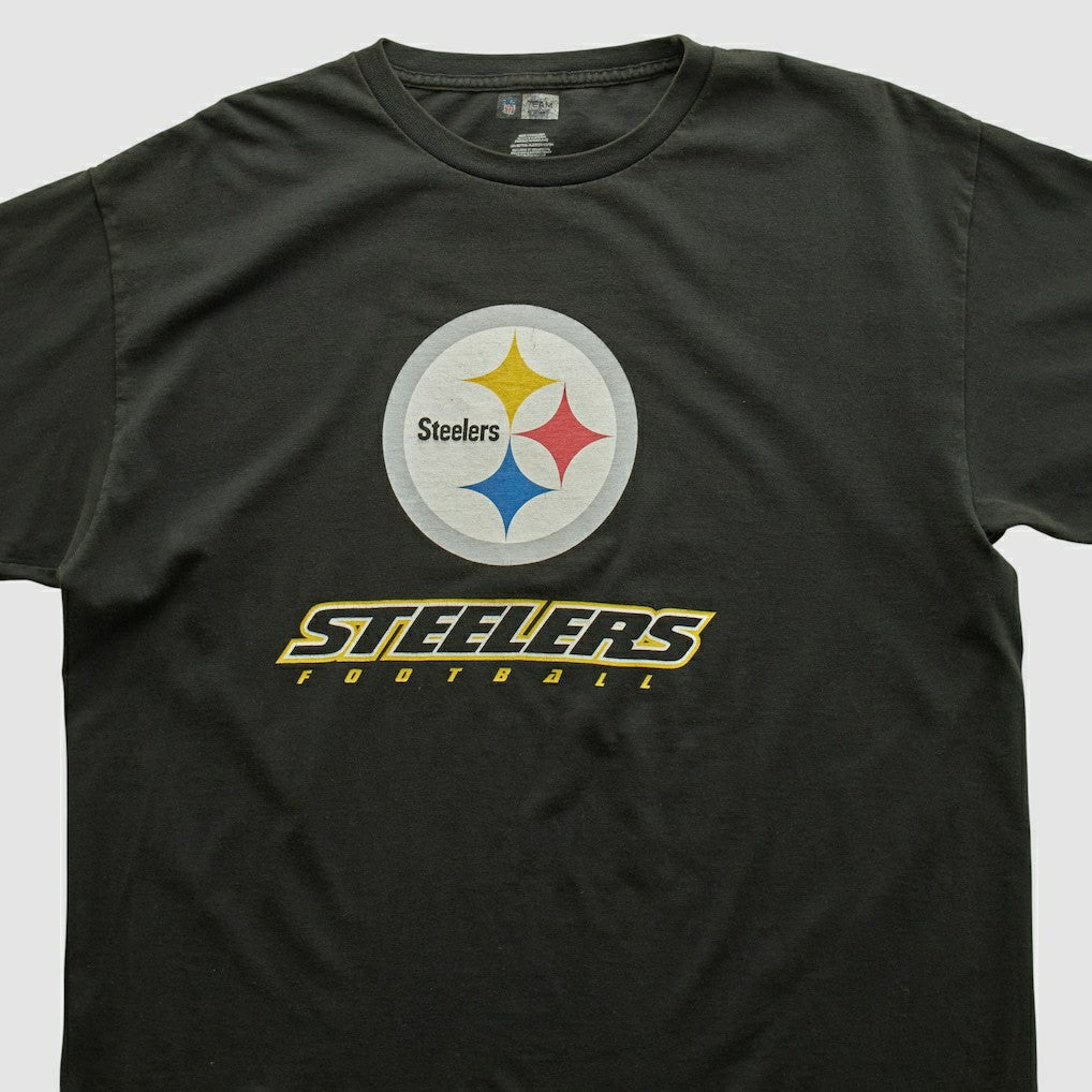 Pittsburgh Steelers NFL 2000s T-shirt Black Vintage - Fanatics