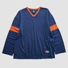 Denver Broncos NFL 2000s Long Sleeve T-shirt Navy Vintage - Fanatics
