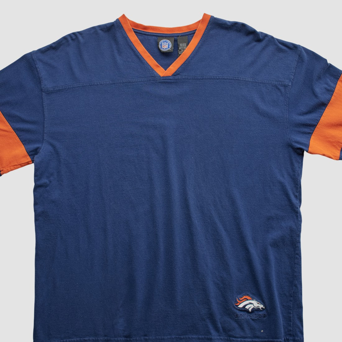 Denver Broncos NFL 2000s Long Sleeve T-shirt Navy Vintage - Fanatics