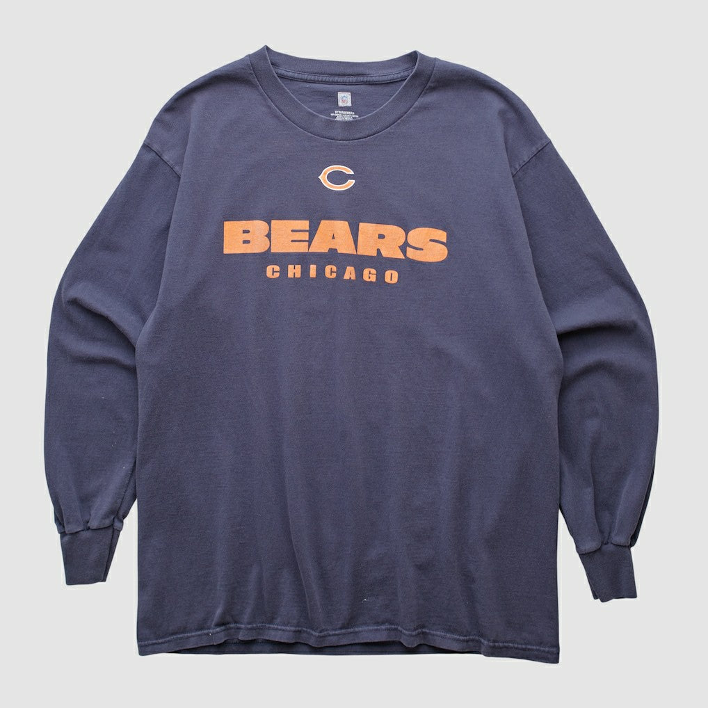 Chicago Bears NFL 2000s Long Sleeve T-shirt Navy Vintage - Fanatics