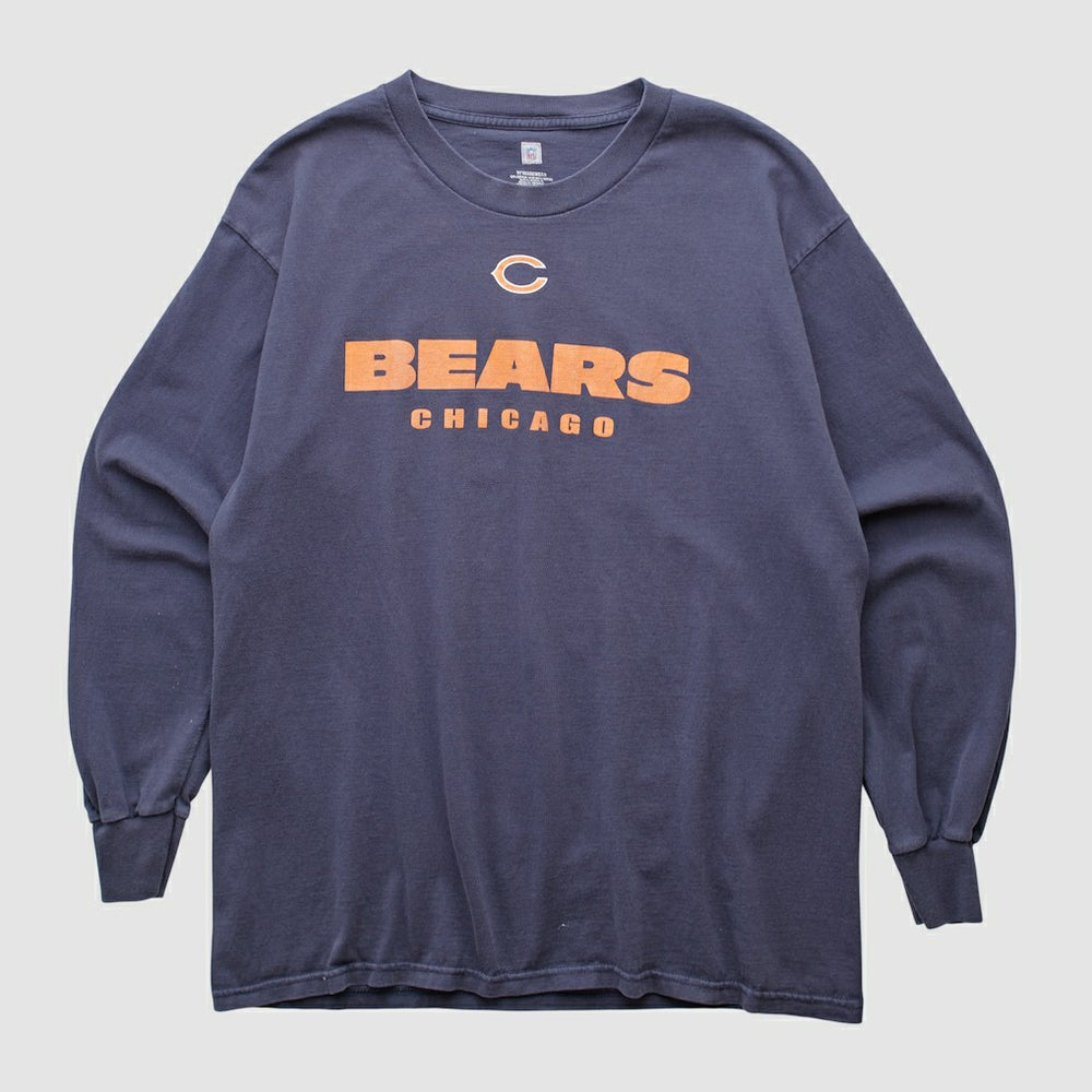 Chicago Bears NFL 2000s Long Sleeve T-shirt Navy Vintage - Fanatics