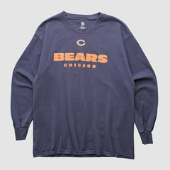 Chicago Bears NFL 2000s Long Sleeve T-shirt Navy Vintage - Fanatics