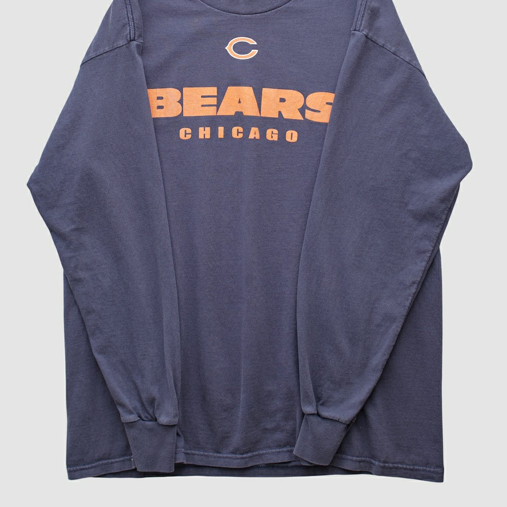 Chicago Bears NFL 2000s Long Sleeve T-shirt Navy Vintage - Fanatics