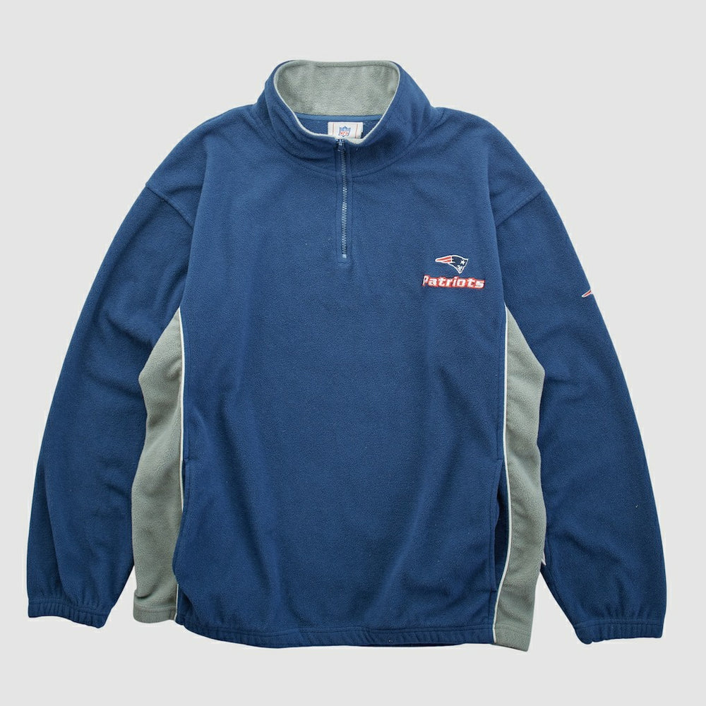 New England Patriots NFL 2000s 1/4 Zip Sweatshirt Navy Vintage - Fanatics