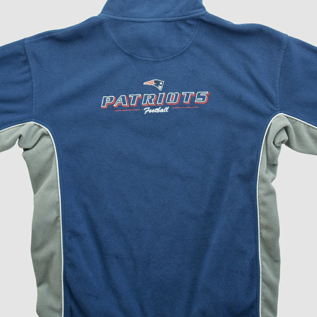 New England Patriots NFL 2000s 1/4 Zip Sweatshirt Navy Vintage - Fanatics