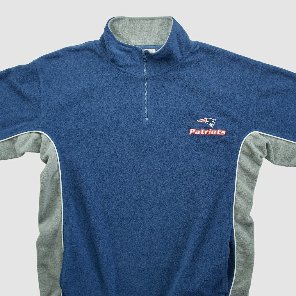 New England Patriots NFL 2000s 1/4 Zip Sweatshirt Navy Vintage - Fanatics