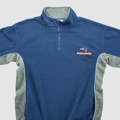 New England Patriots NFL 2000s 1/4 Zip Sweatshirt Navy Vintage - Fanatics