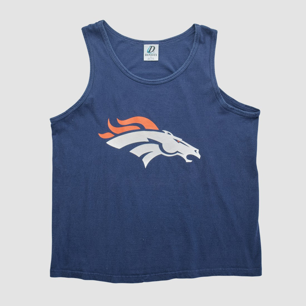 Denver Broncos Dynasty 90s Tank Navy Vintage - Fanatics